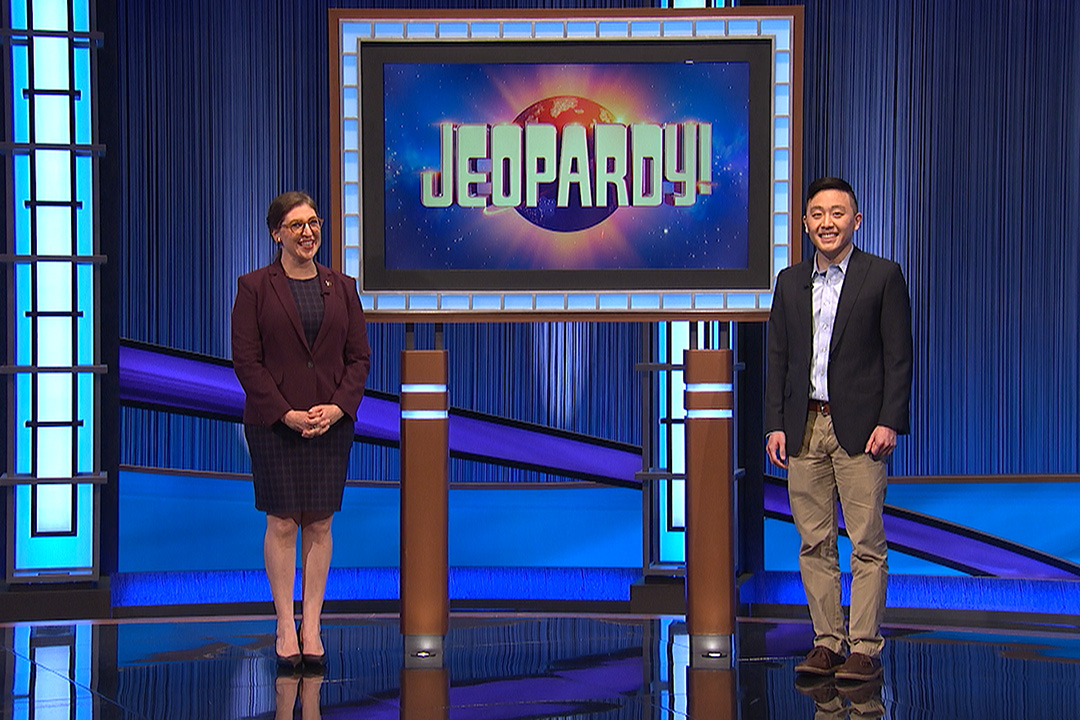 Professor Robert Won on the Jeopardy! stage