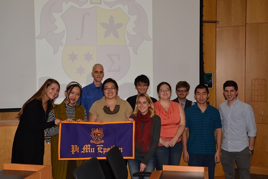 Pi Mu Epsilon induction, November 2017