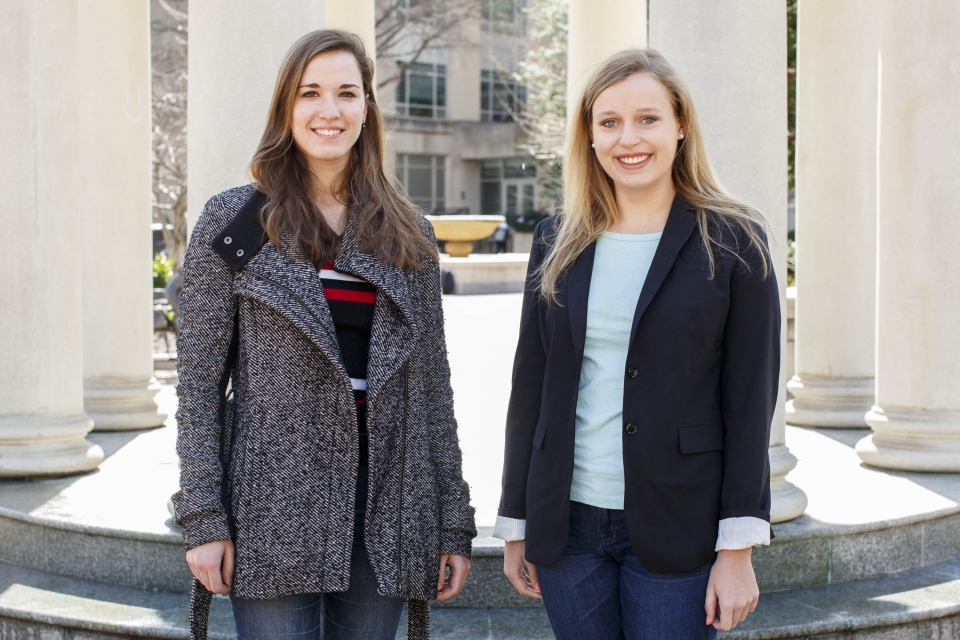 Sophomores Aleksandra Dagunts (left) and Margaret Steiner started the GW Undergraduate Review