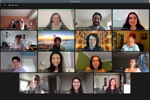 Participants at the induction ceremony of Pi Mu Epsilon Honor Society